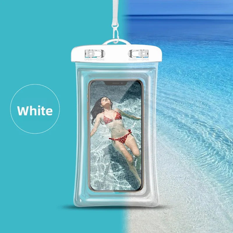 Funda Impermeable para Celular con Cordón – Bolsa Seca Transparente Táctil para Playa, Piscina y Natación