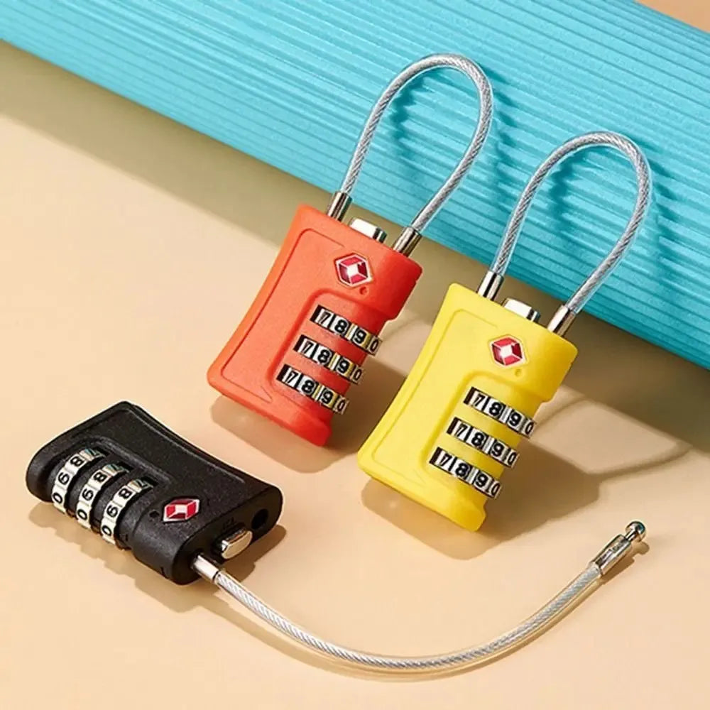 Candado TSA para Maleta con Combinación de 3 Dígitos y Cable de Acero – Candado de Viaje para Equipaje y Mochila