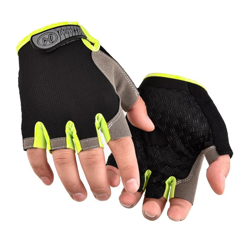 Guantes de Gimnasio Medio Dedo – Antideslizantes Transpirables para Fitness, Pesas y Ciclismo
