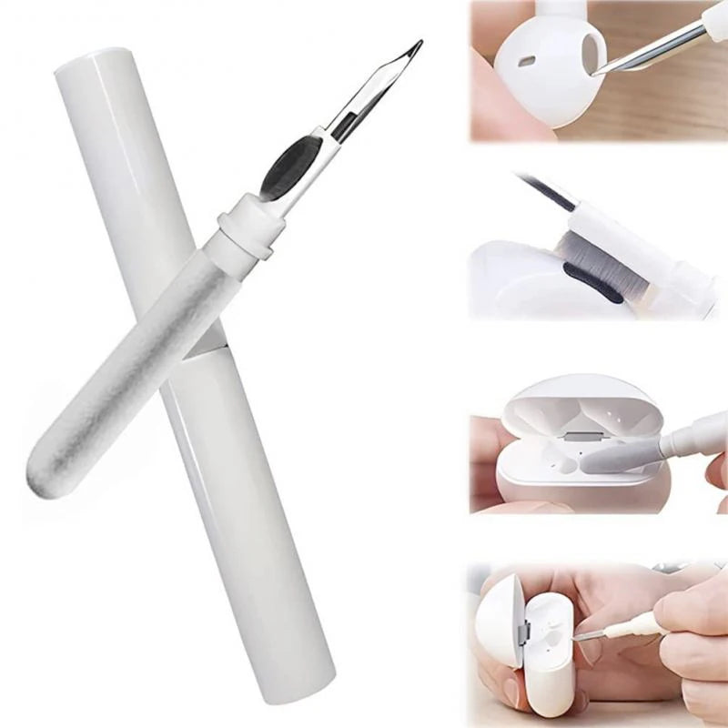 Bolígrafo Limpiador de Auriculares 3 en 1 – Cepillo y Punta de Precisión para Estuches de Carga