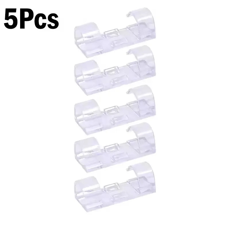Clips Organizadores de Cables Autoadhesivos – Sujetacables para Escritorio, Oficina, Auto y Hogar