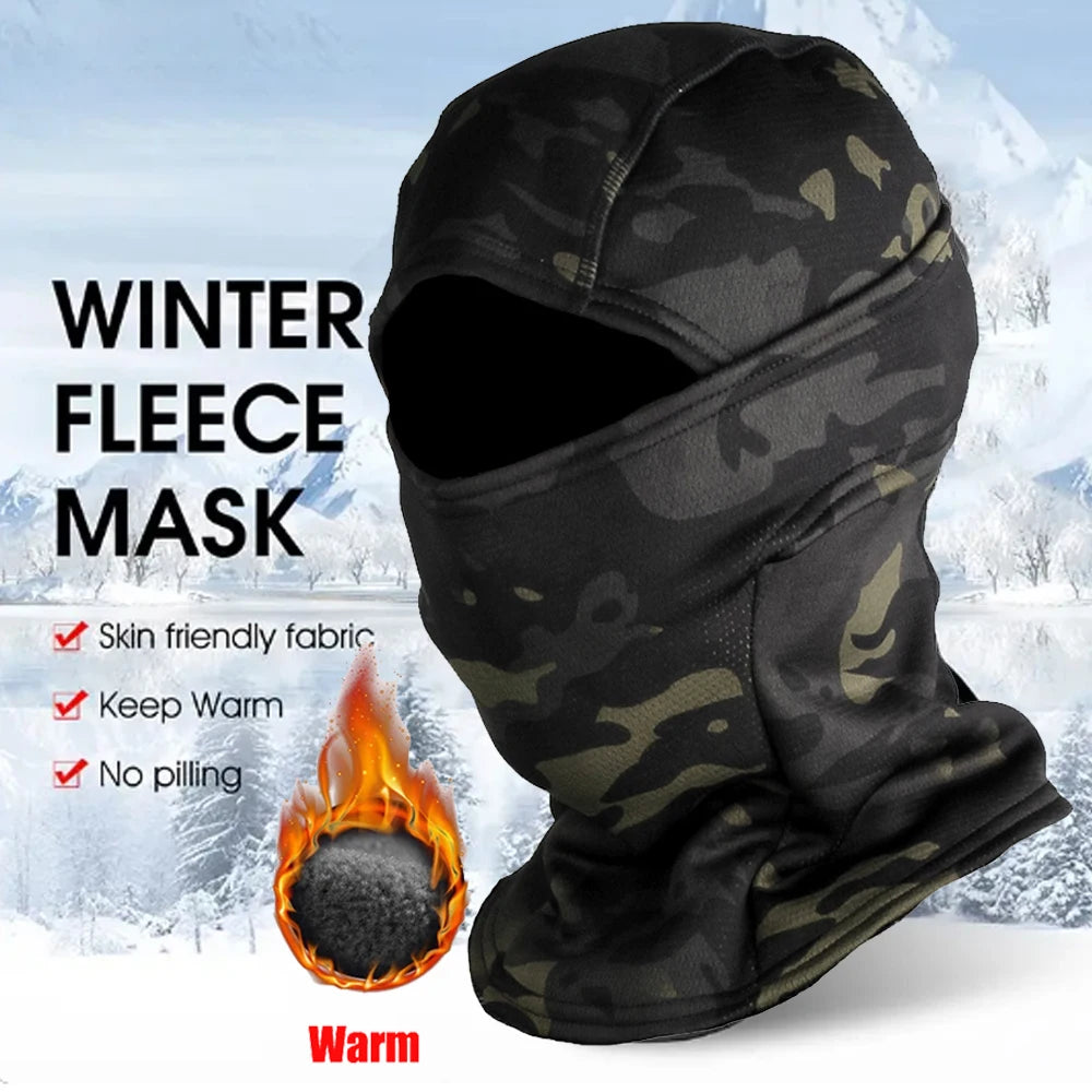 Pasamontañas de invierno de lana polar, máscara facial completa cálida