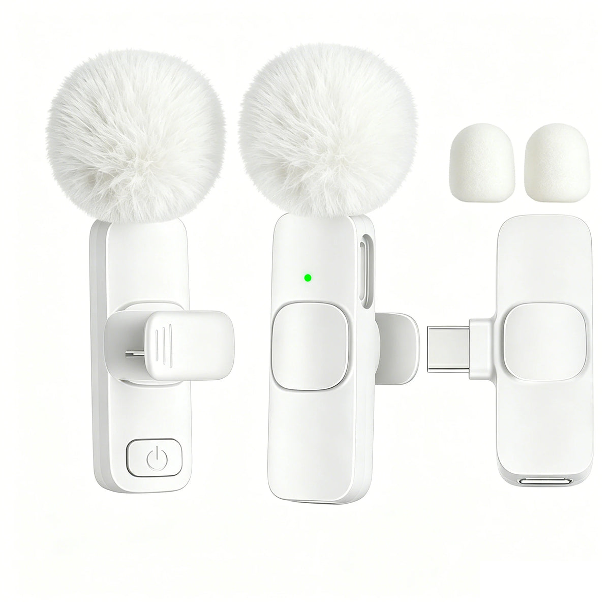 Micrófono Lavalier Inalámbrico con Puerto Tipo-C – Micrófono de Solapa para Smartphones, Tabletas y Computadoras