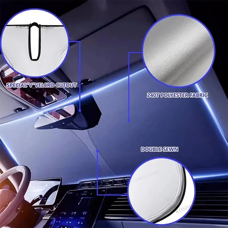 Parasol Plegable para Parabrisas de Auto – Protección UV y contra el Calor para Ventana Delantera