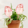 Globos de Riego Automático para Plantas Tulipán Rosa – Dispensadores de Agua por Goteo para Macetas