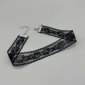 Gargantilla de Encaje para Mujer – Choker Corto en Negro y Blanco para Fiesta