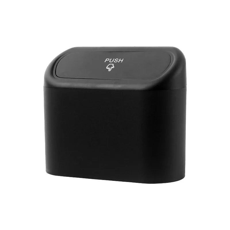 Mini Papelera Colgante para Auto con Tapa – Contenedor Portátil para Carro, Oficina y Hogar