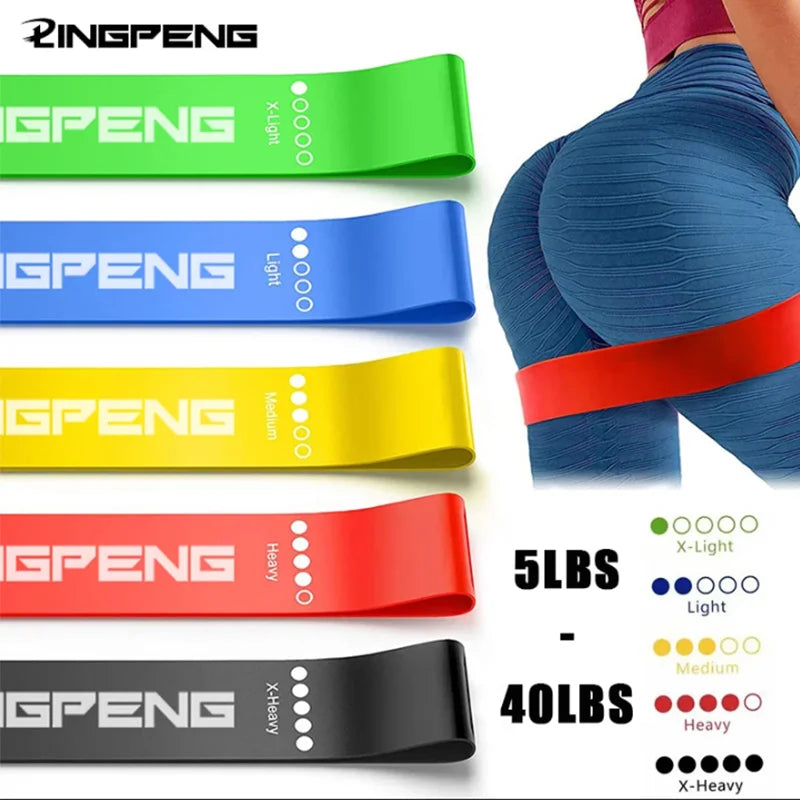 Set de Bandas Elásticas de Resistencia Tipo Loop – 5 Niveles para Ejercicio, Yoga y Entrenamiento en Casa