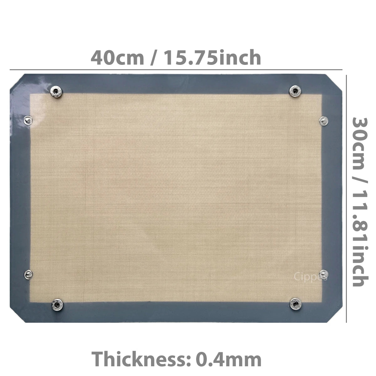 Tapete de Silicona para Hornear con Broches – Bandeja Antiadherente Reutilizable 40x30 cm