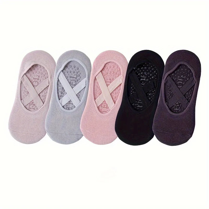 Calcetines de Yoga Antideslizantes para Mujer – Agarre de Silicona para Pilates, Ballet y Fitness