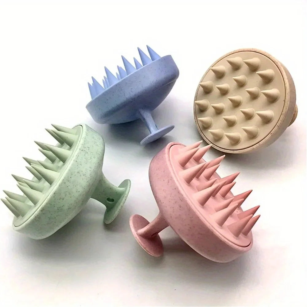 Cepillo de Silicona para Champú – Masajeador de Cuero Cabelludo para Ducha