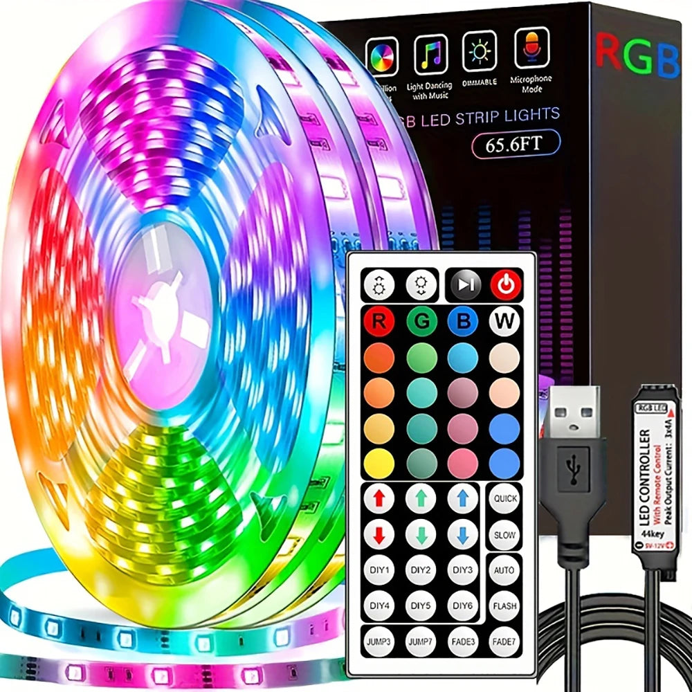 Tira de luces LED RGB con control remoto