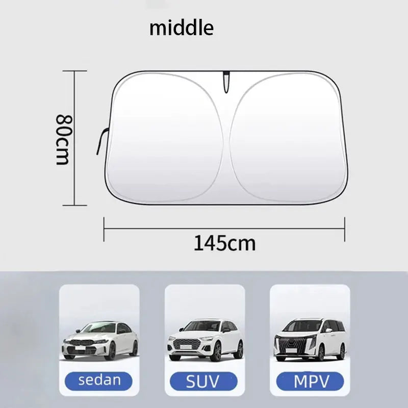 Parasol Plegable para Parabrisas de Auto – Protección UV y contra el Calor para Ventana Delantera