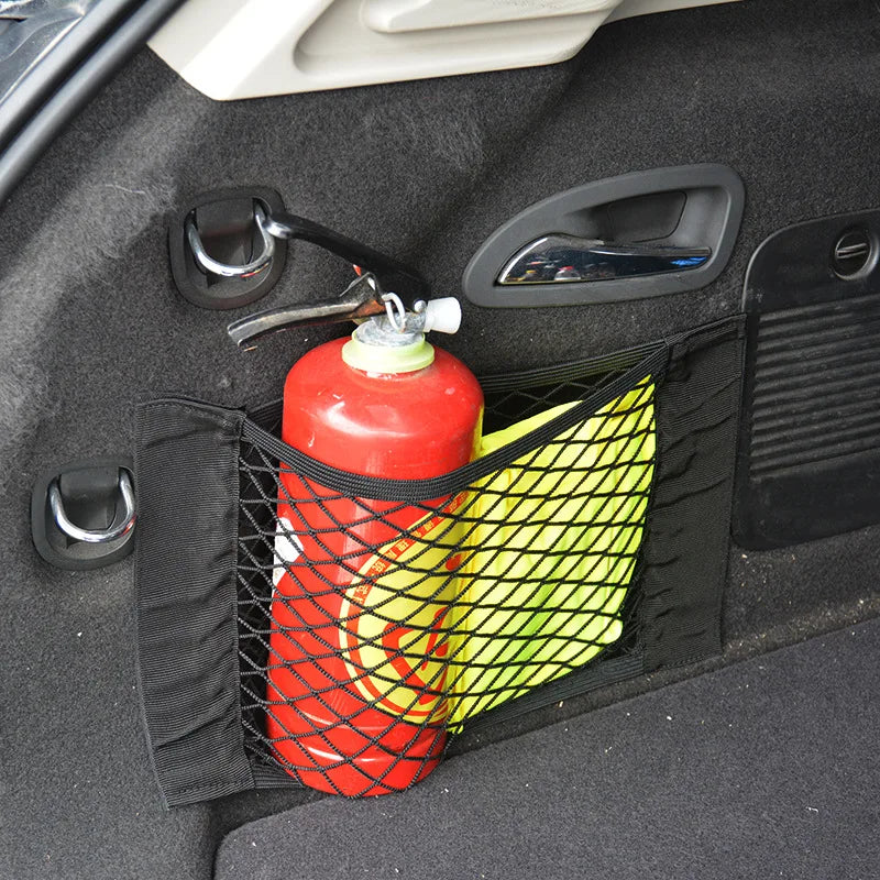 Organizador de malla elástica para asiento de auto