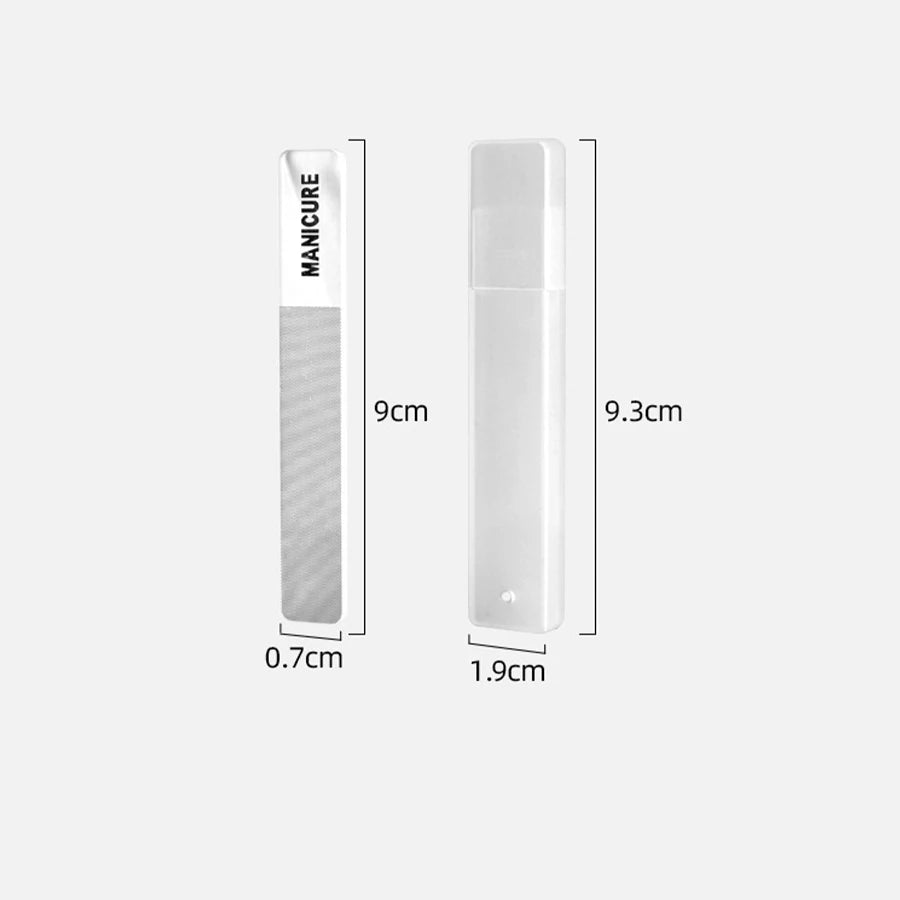 Lima de Uñas de Cristal Nano – Pulidor y Brillo para Manicura, Lavable y Reutilizable