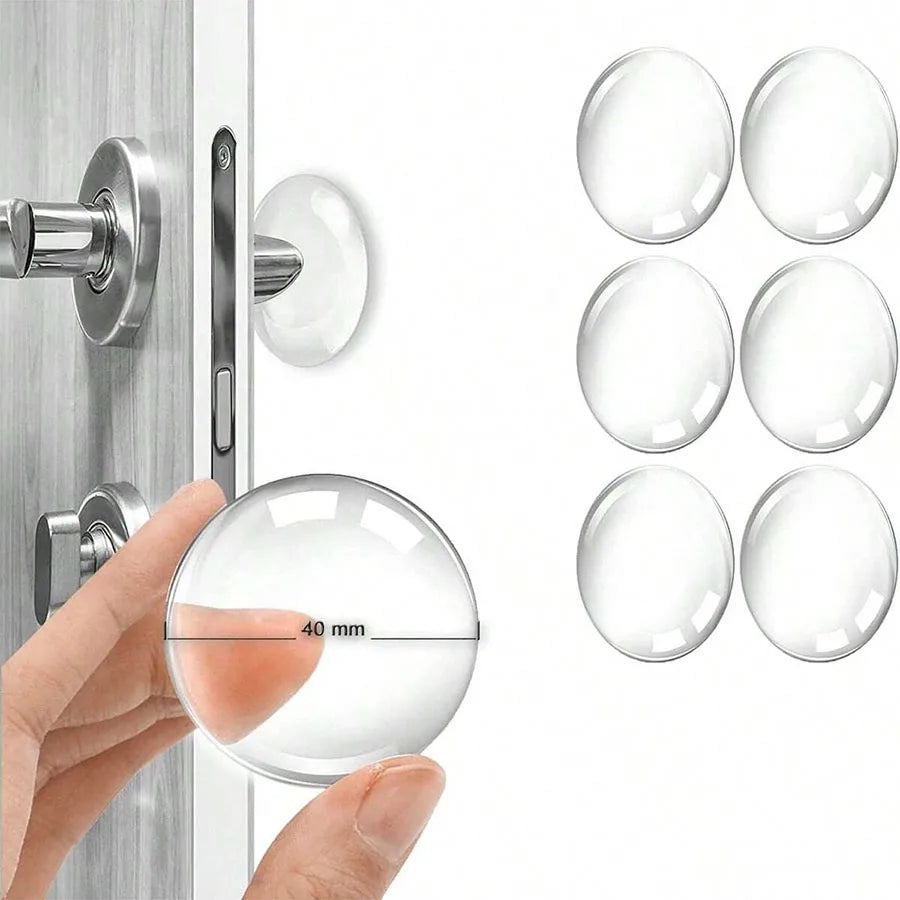 Protectores de Pared Transparentes para Manijas de Puerta – Topes de Silicona Autoadhesivos Antigolpes