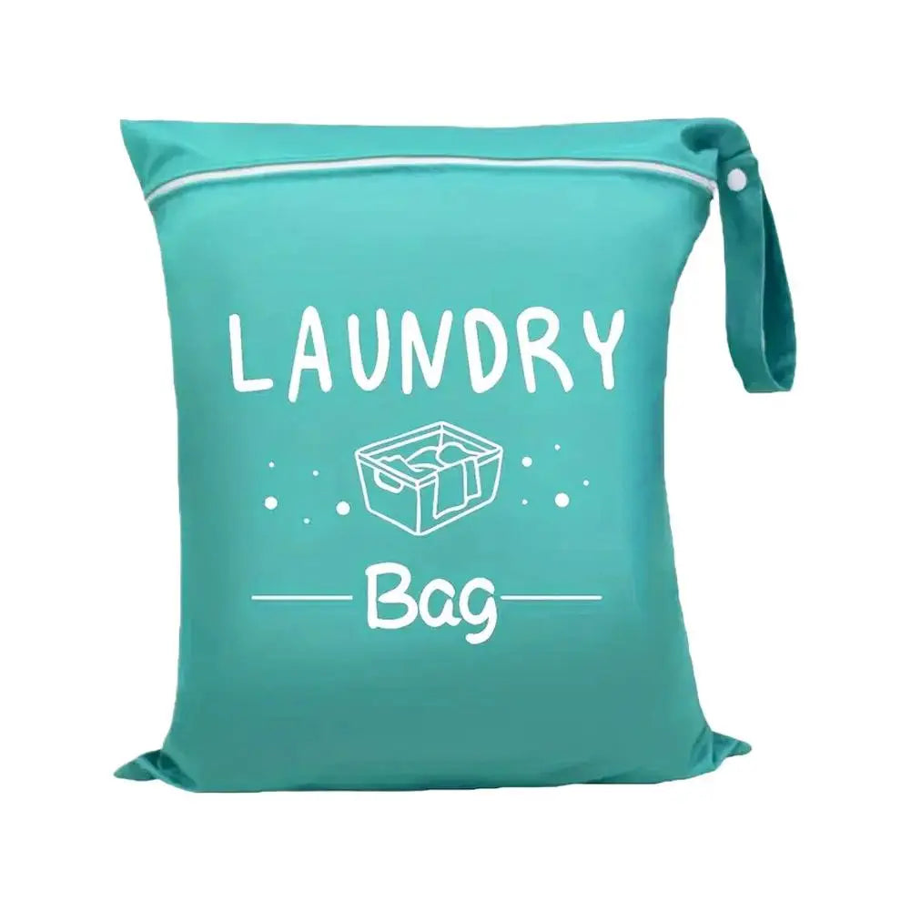 Bolsa de Lavandería de Viaje Impermeable – Organizador Húmedo y Seco con Cremallera y Correa para Colgar