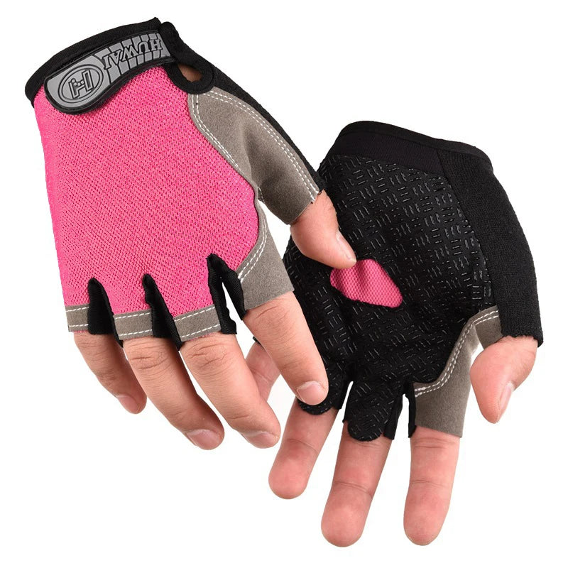 Guantes de Gimnasio Medio Dedo – Antideslizantes Transpirables para Fitness, Pesas y Ciclismo