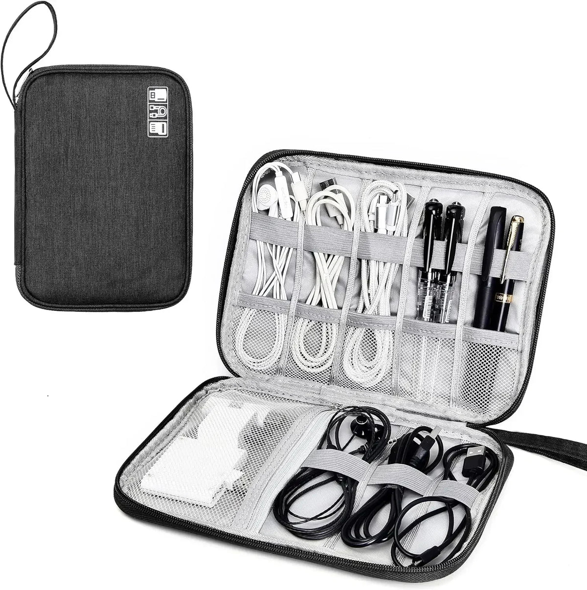Organizador de Cables de Viaje – Estuche Portátil para Cargadores, USB y Accesorios Electrónicos