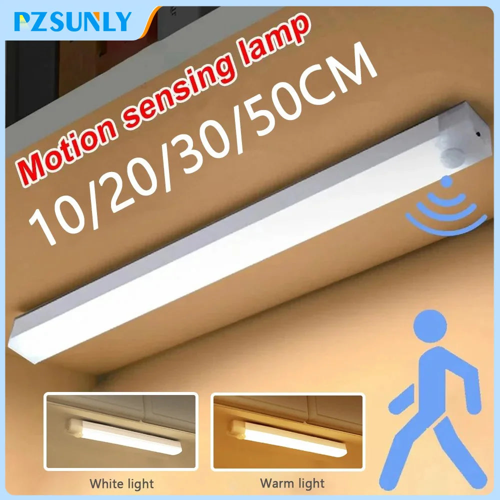 Luz LED con Sensor de Movimiento Recargable por USB – Lámpara Inalámbrica para Armario, Cocina y Escaleras
