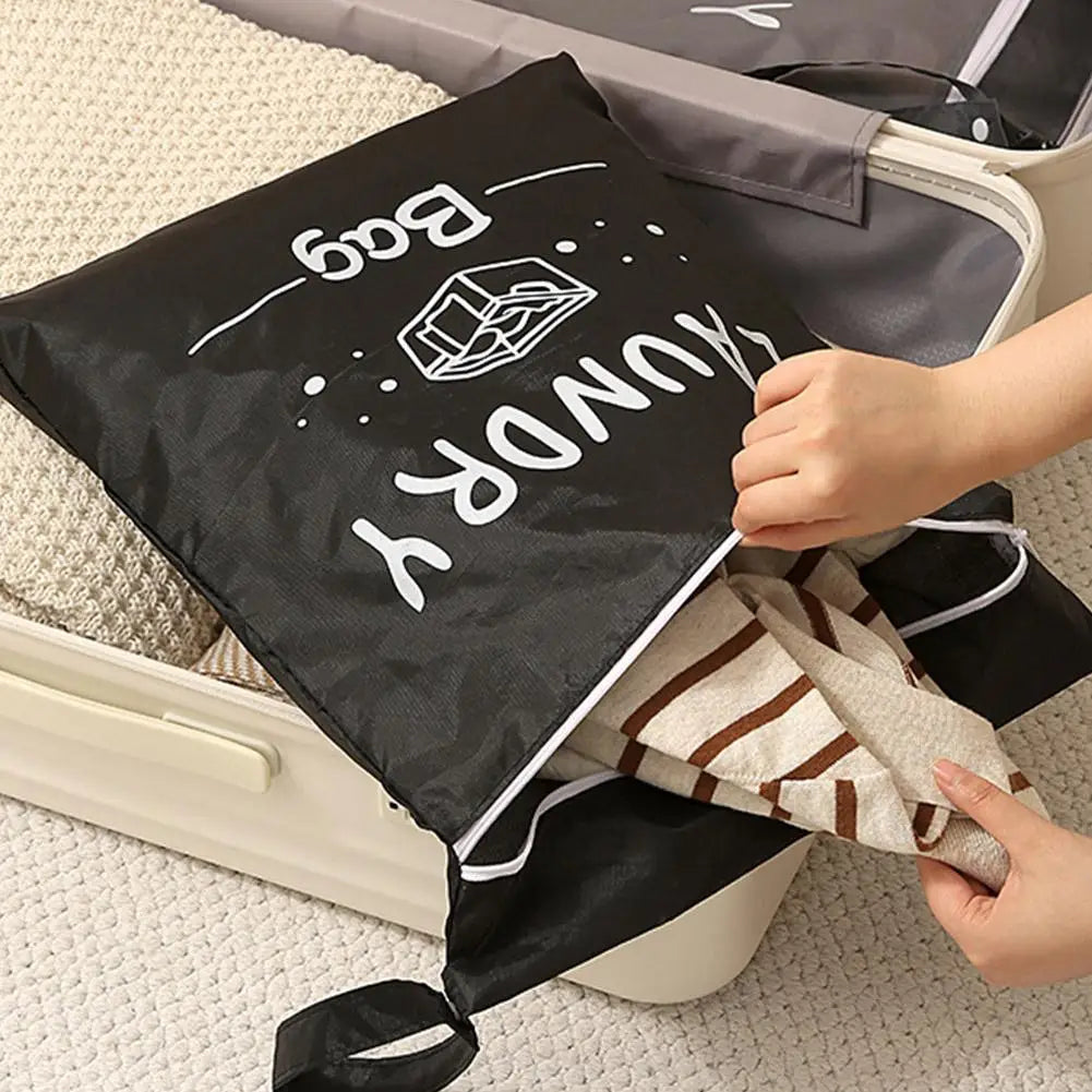 Bolsa de Lavandería de Viaje Impermeable – Organizador Húmedo y Seco con Cremallera y Correa para Colgar