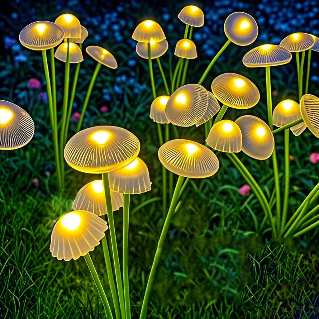 Luces Solares LED para Jardín con Forma de Seta – Lámparas Impermeables Decorativas para Patio y Senderos