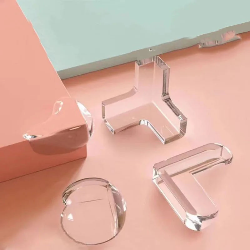 Protectores de Esquinas de Silicona para Bebés – Cubiertas Transparentes Antigolpes para Mesas y Muebles