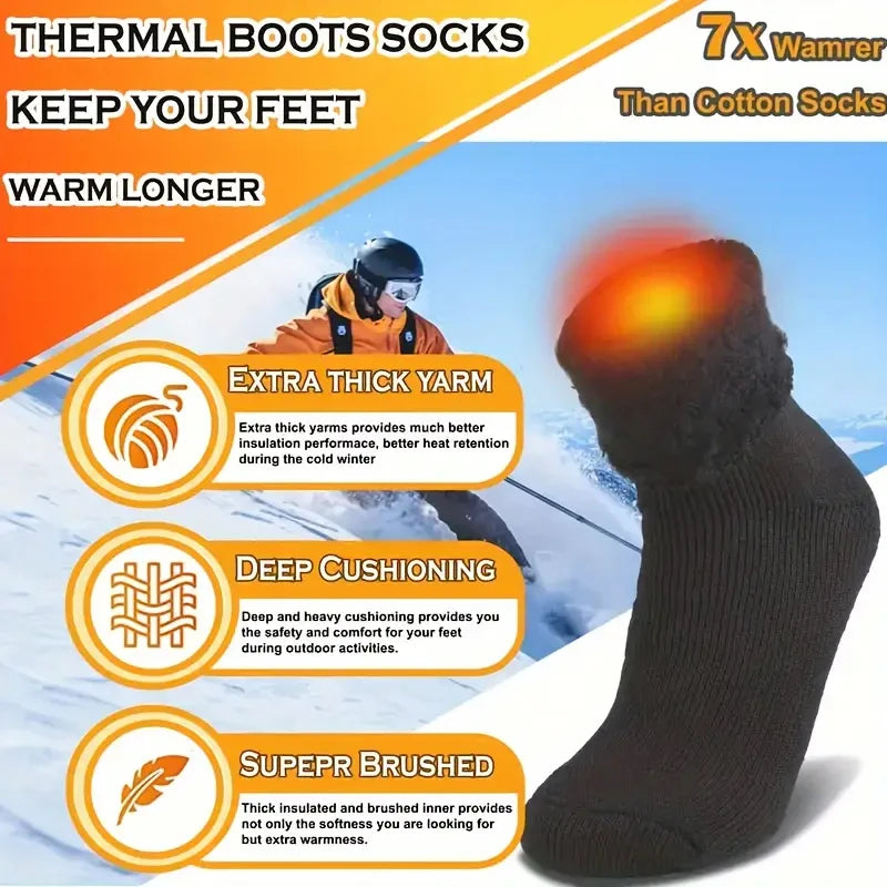 Calcetines Térmicos de Invierno 3 Pares – Gruesos y Cálidos para Mujer