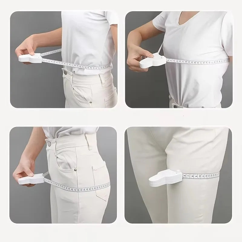 Cinta Métrica Corporal Retráctil 150 cm – Con Botón de Bloqueo para Costura, Sastrería y Medidas del Cuerpo