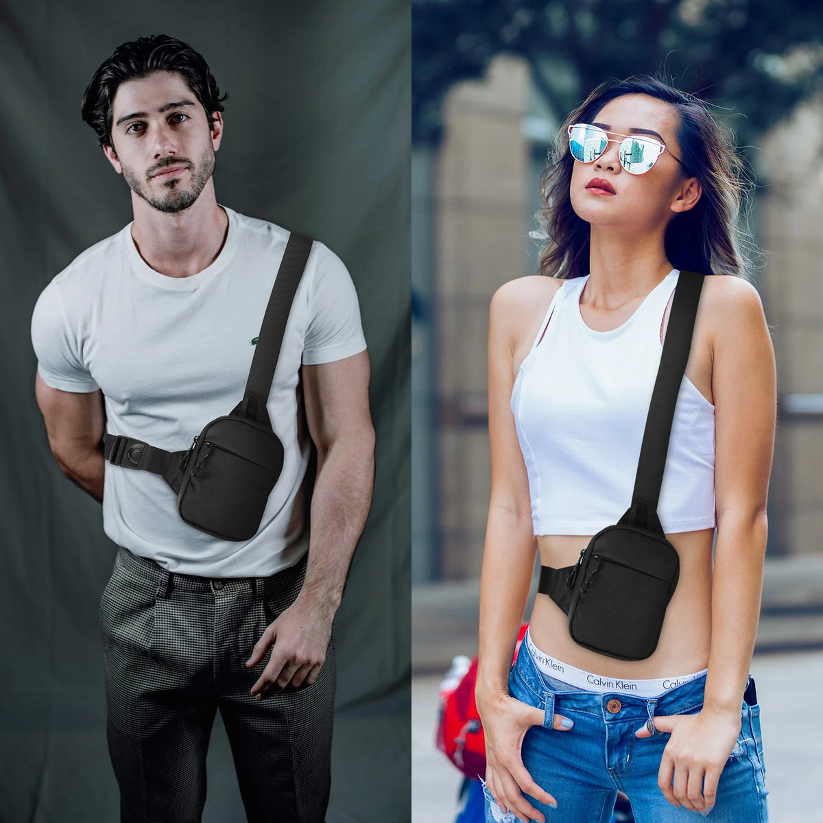 Bolso de Pecho Deportivo para Hombre – Riñonera Cruzada Multifuncional para Teléfono