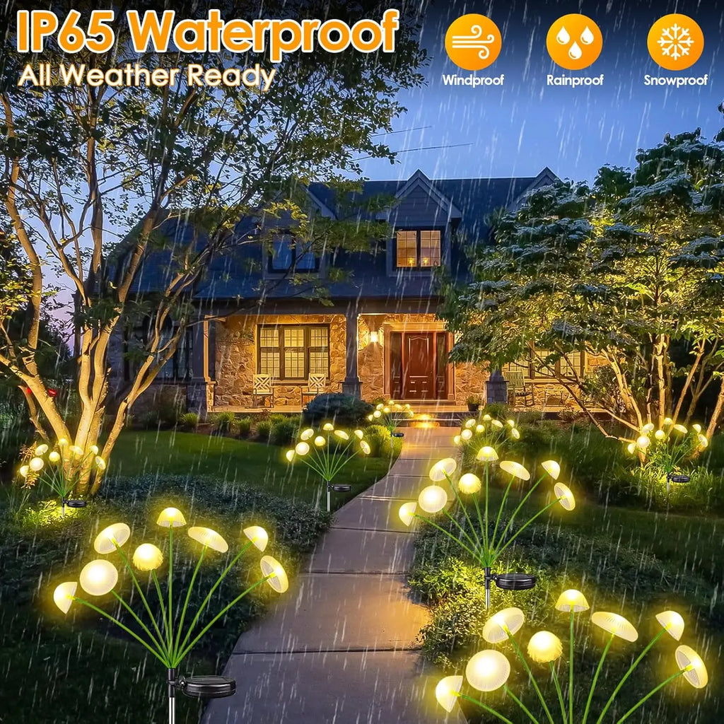 Luces Solares LED para Jardín con Forma de Seta – Lámparas Impermeables Decorativas para Patio y Senderos