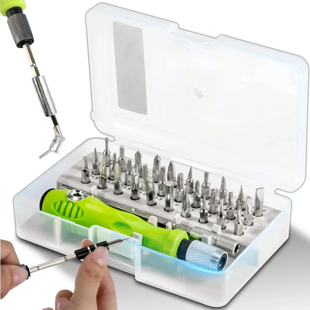 Set de Destornilladores de Precisión 32 en 1 – Kit Magnético para Reparar Celulares, Relojes y Lentes