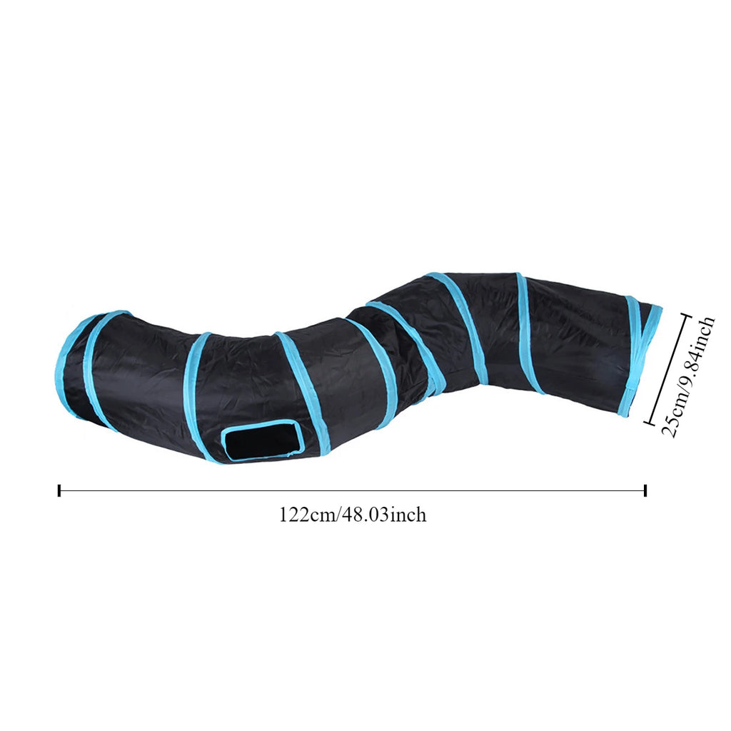 Túnel Plegable para Gatos Arcoíris 50 cm – Juguete Interactivo para Gatitos