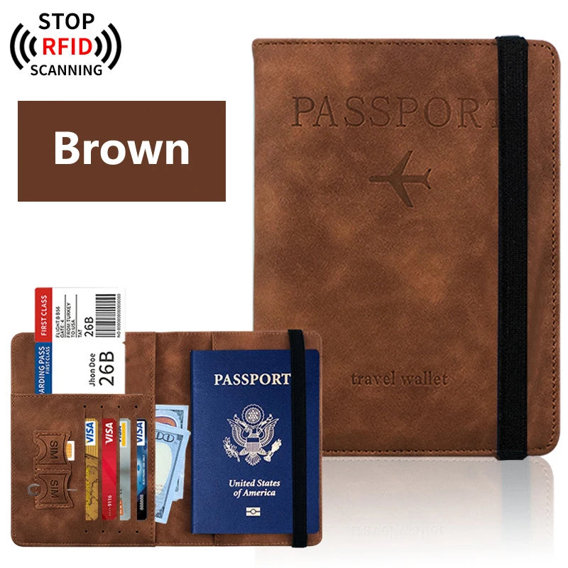 Portapasaportes de viaje con tarjetero