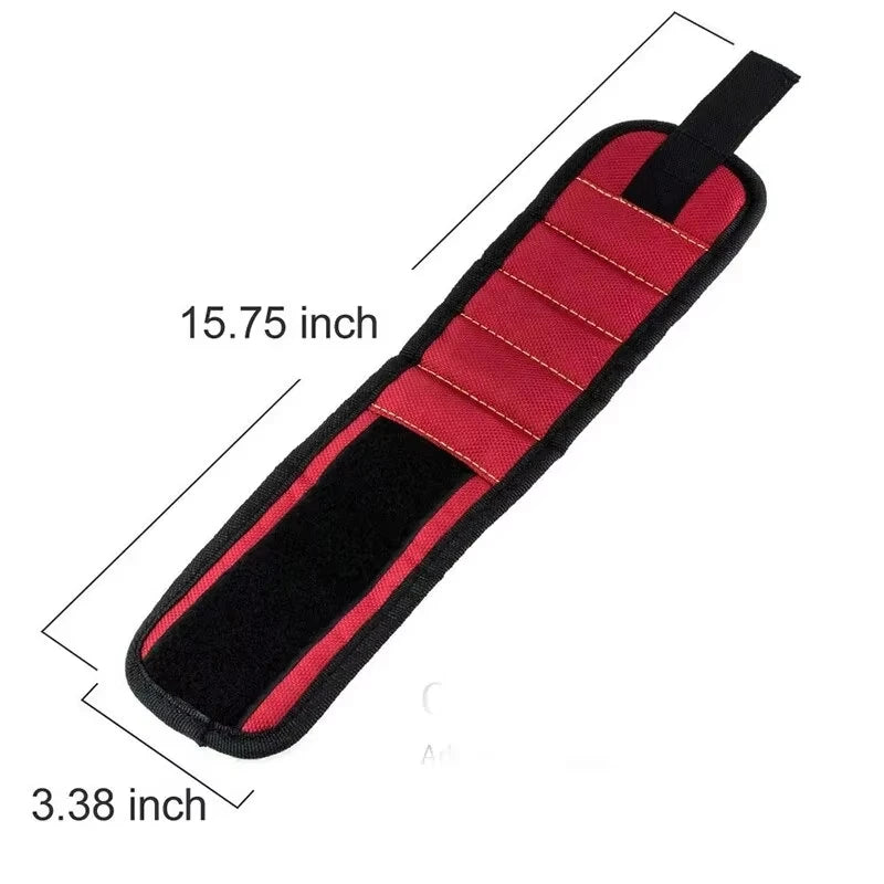 Muñequera Magnética para Tornillos y Clavos – Pulsera Porta Herramientas Ajustable para Electricistas y Bricolaje