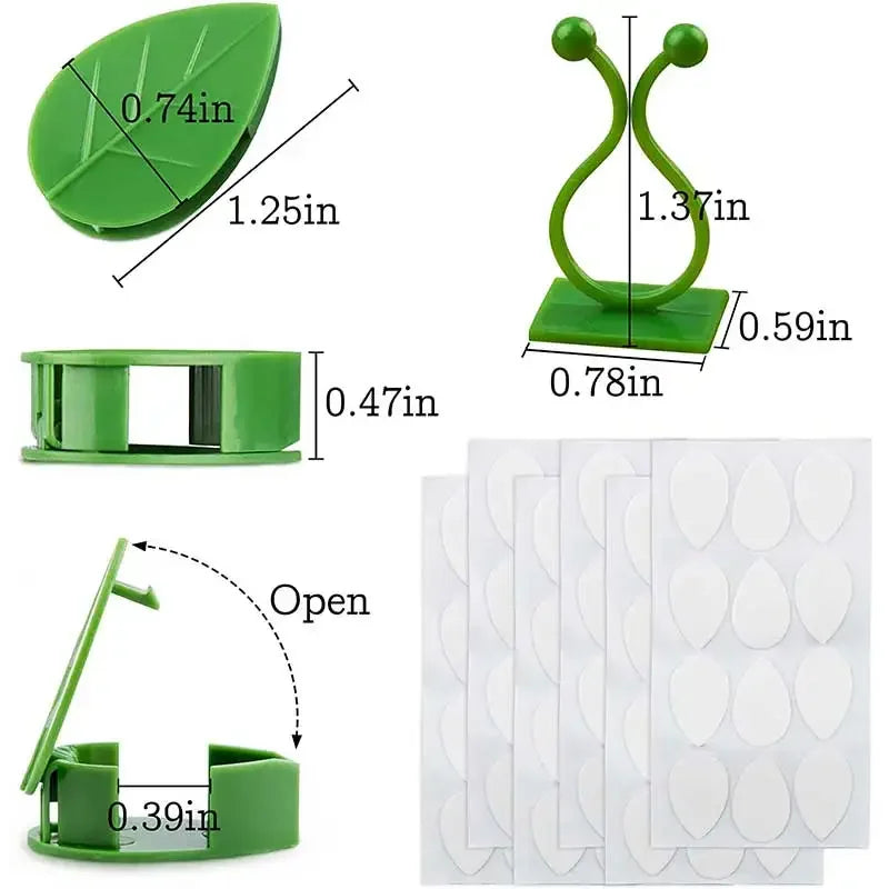 Clips de Pared para Plantas Trepadoras Autoadhesivos – Guías Invisibles para Enredaderas de Interior y Jardín