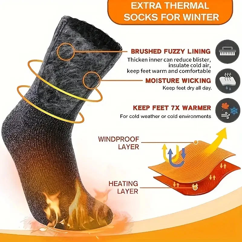 Calcetines Térmicos de Invierno 3 Pares – Gruesos y Cálidos para Mujer