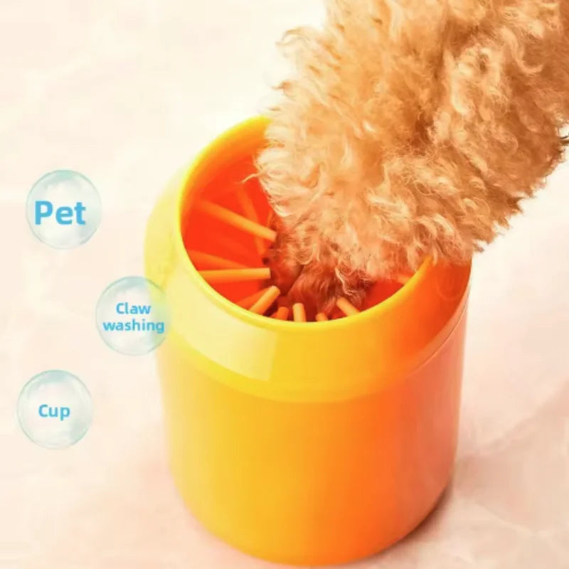 Limpiador de Patas para Perros y Gatos con Cepillo de Silicona – Taza Portátil para Patas Sucias
